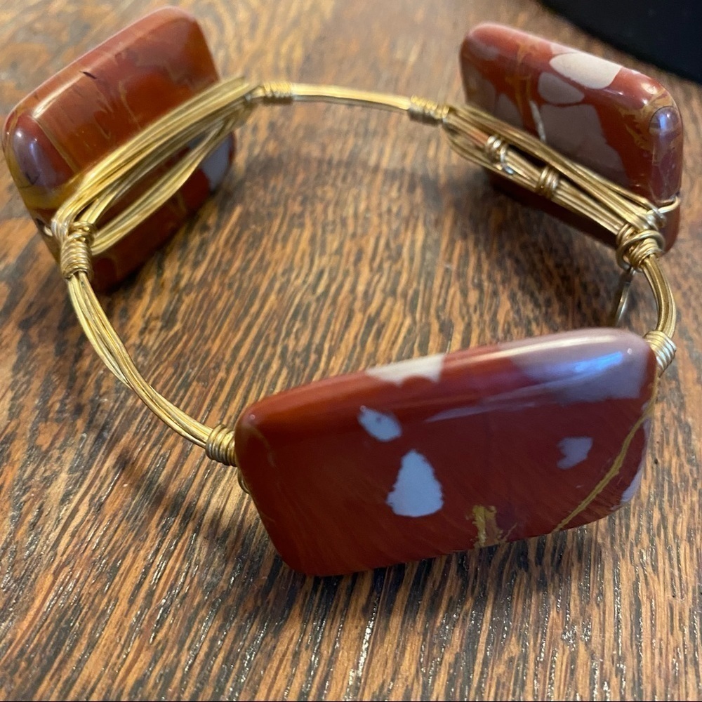 Bauble Bar Three Stone Bangle Bracelet Rust Baublebar